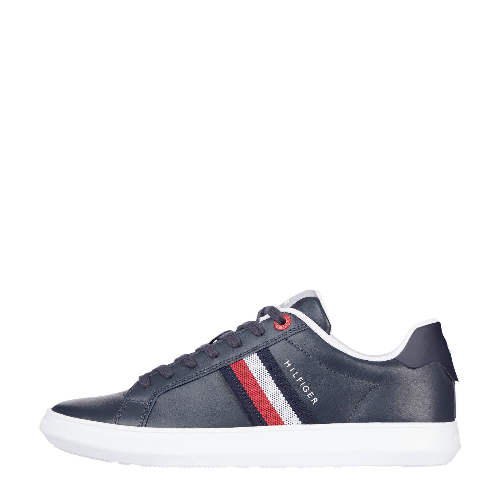 Tommy Hilfiger Essential Leather Cupsole leren sneakers donkerblauw |  wehkamp