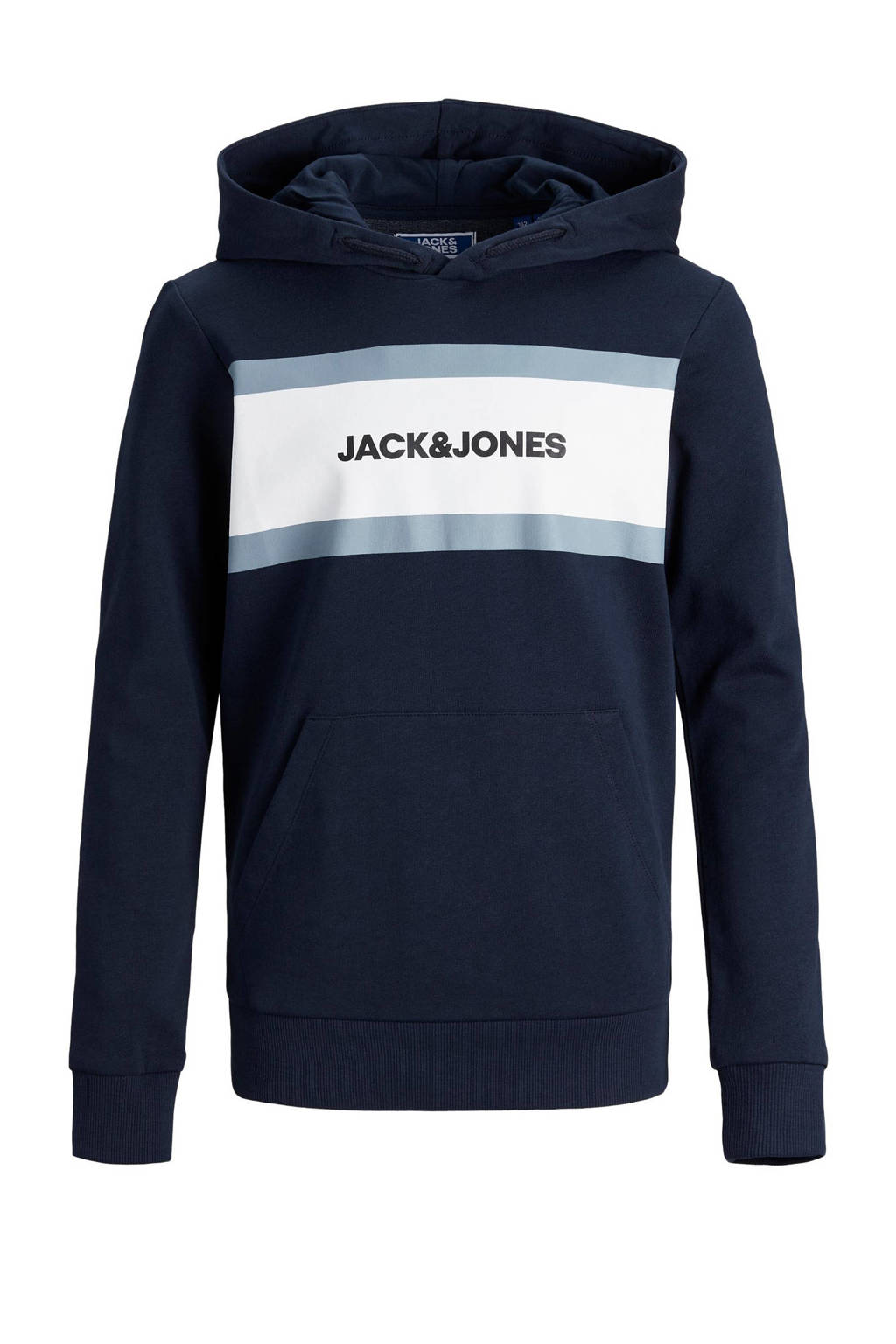 JACK & JONES JUNIOR hoodie Shake met logo donkerblauw, Donkerblauw