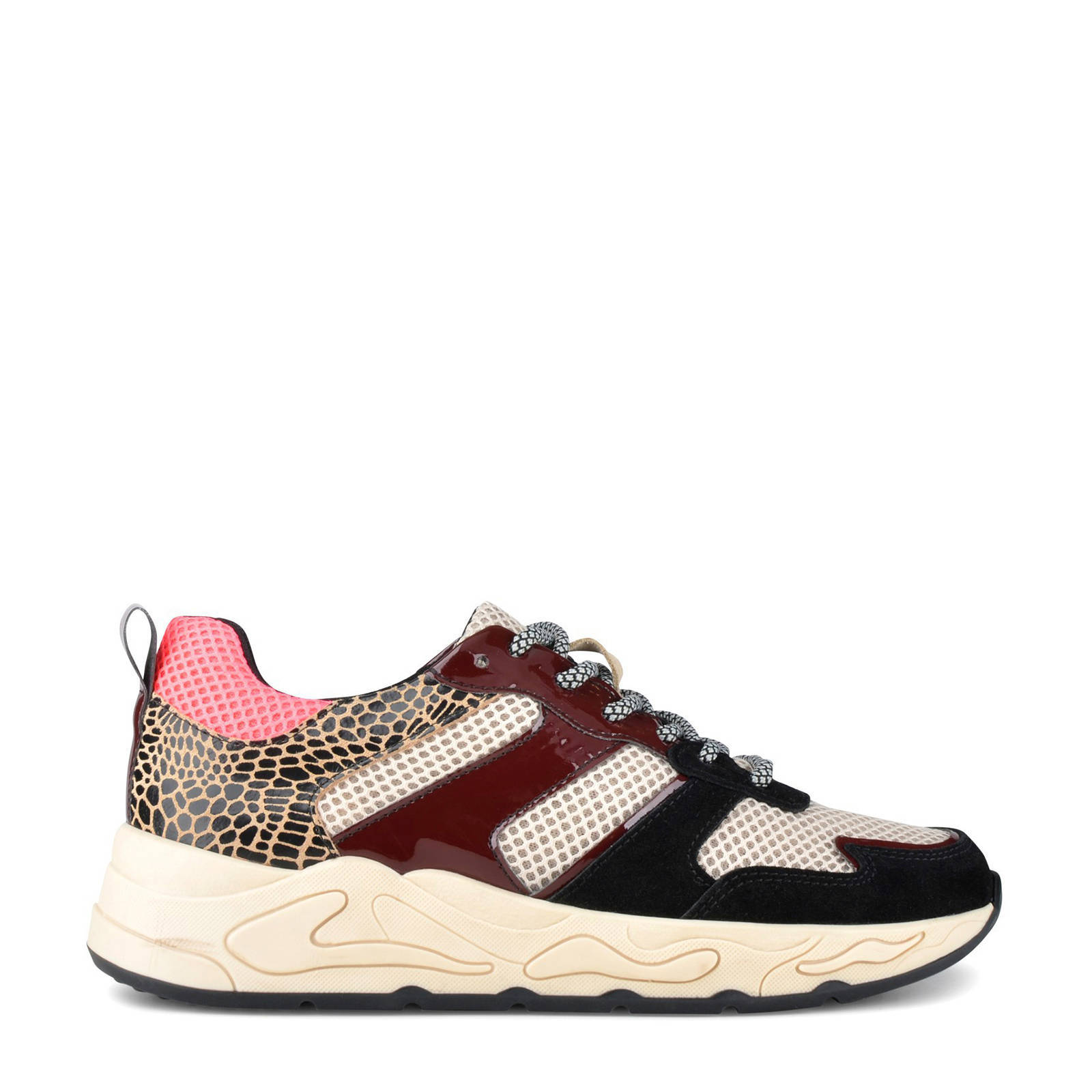 PS Poelman Minion suède chunky sneakers zwart/multi | wehkamp