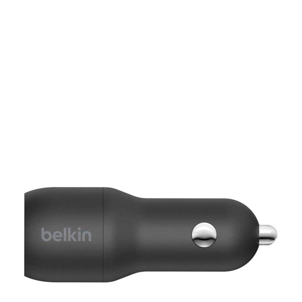 Belkin DUAL USB-A CAR dual USB-A autolader met (Zwart) | wehkamp
