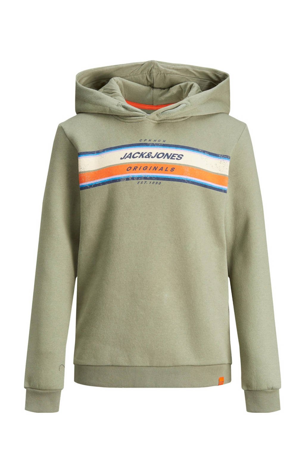 JACK & JONES JUNIOR hoodie Tylers met logo groen, Groen