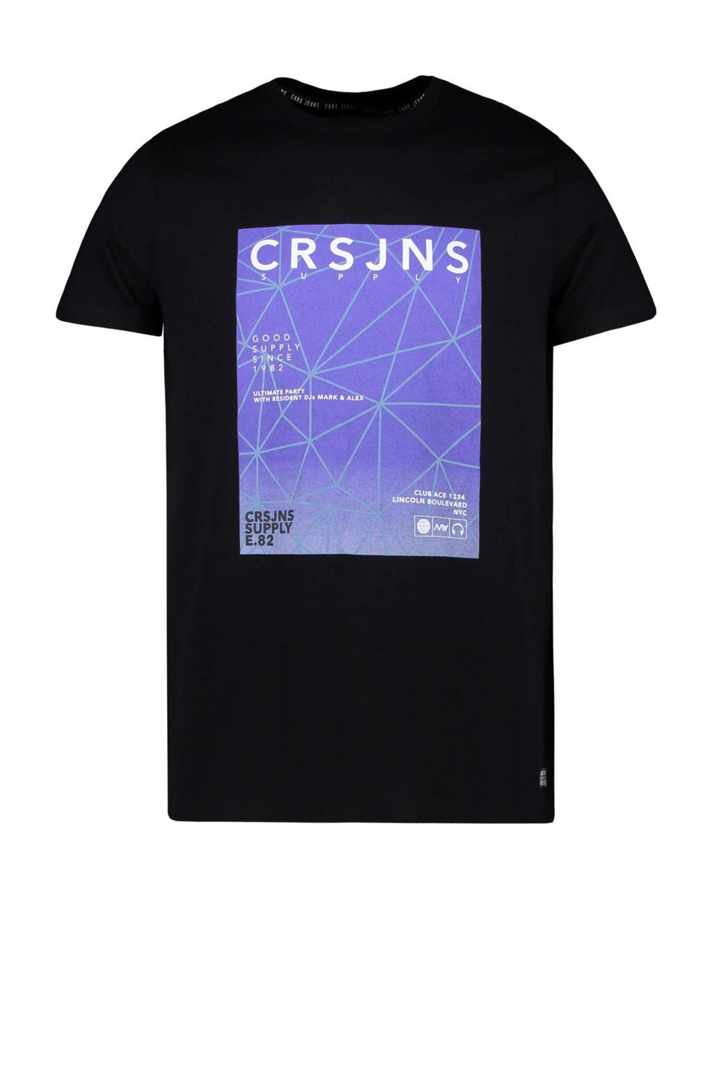Cars T-shirt Shane van biologisch katoen zwart/paars, Zwart/paars