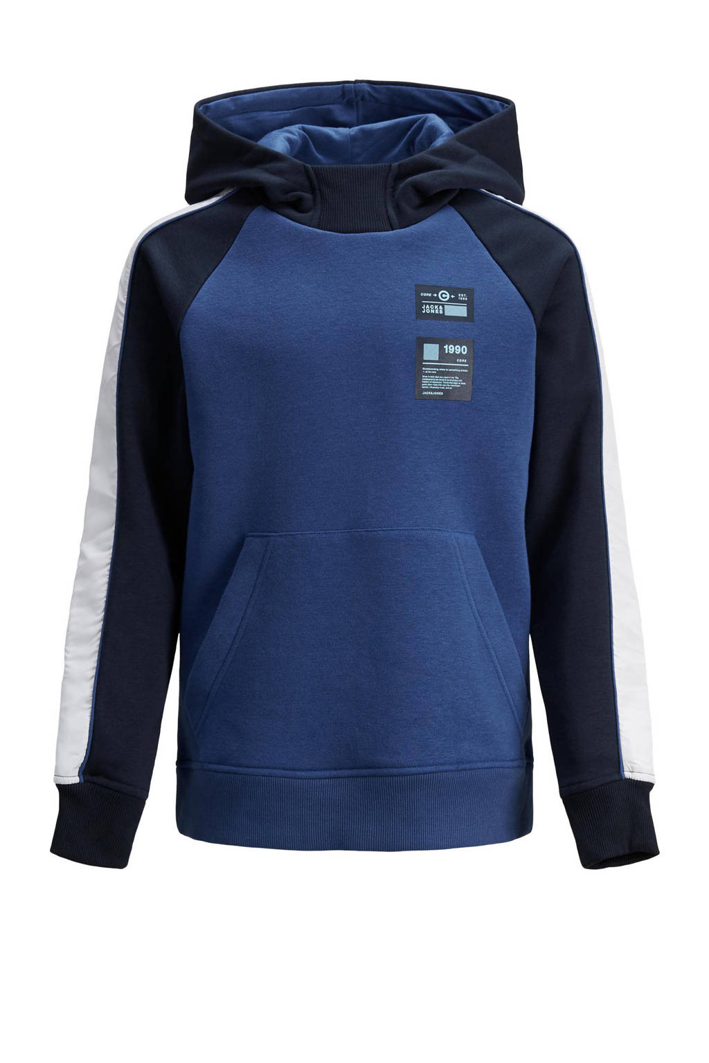JACK & JONES JUNIOR hoodie Spec donkerblauw/blauw/wit, Donkerblauw/blauw/wit