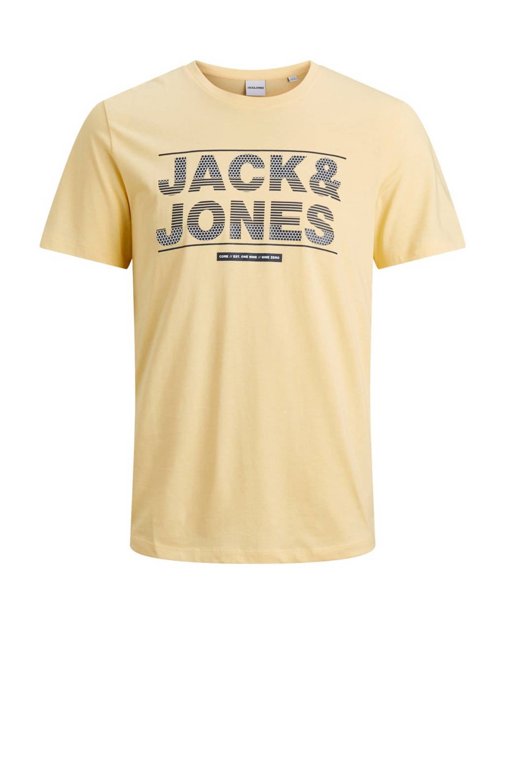 JACK & JONES JUNIOR T-shirt Mount met logo lichtgeel/zwart, Lichtgeel/zwart