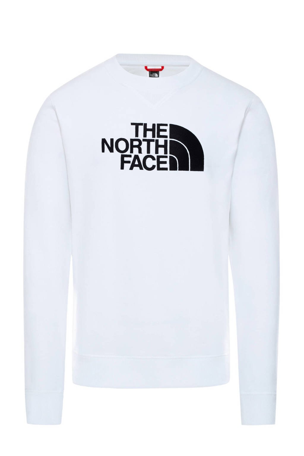 The North Face sweater Drew Peak met logo wit/zwart, Wit/zwart