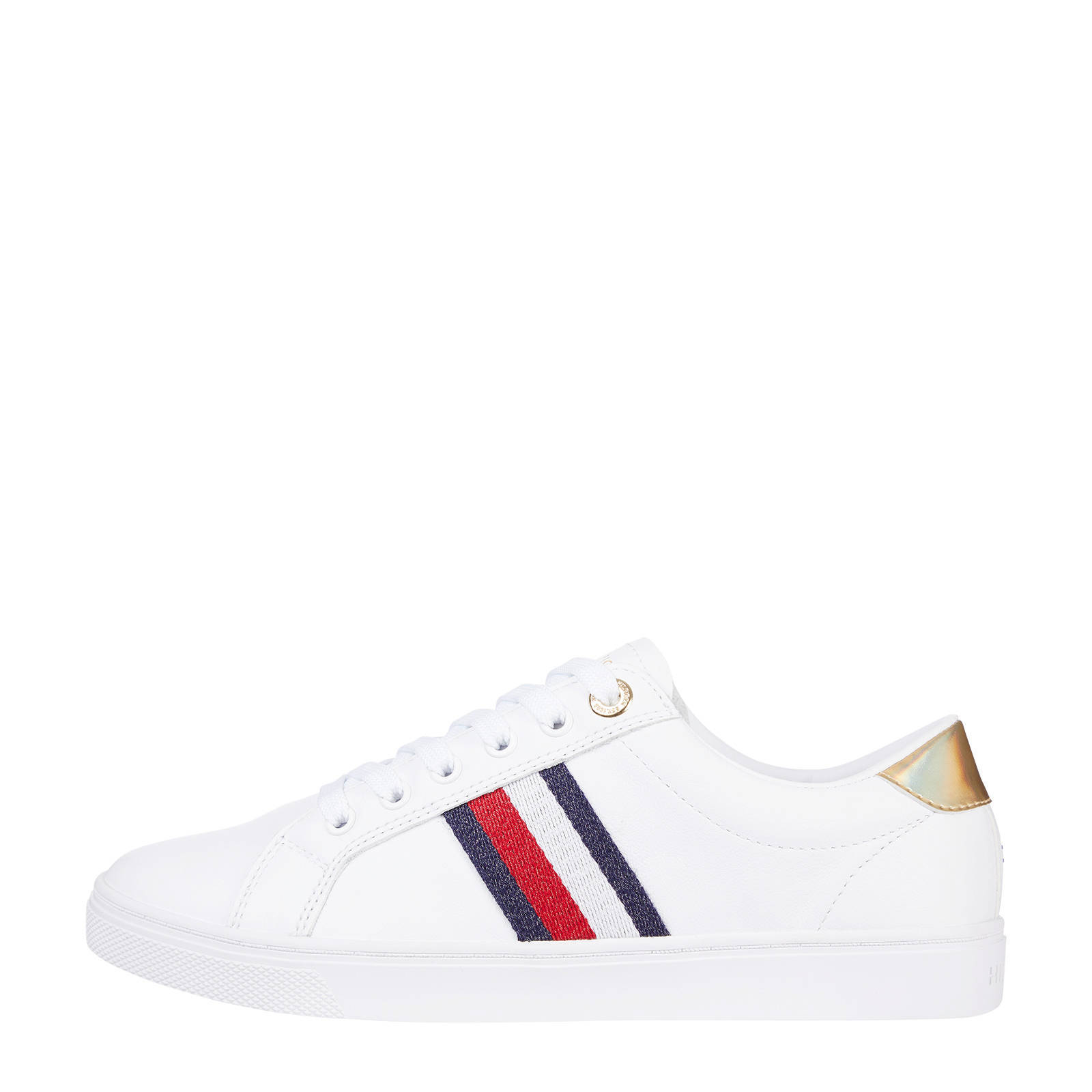Tommy Hilfiger TH Corporate Cupsole Sneaker leren sneakers wit | wehkamp