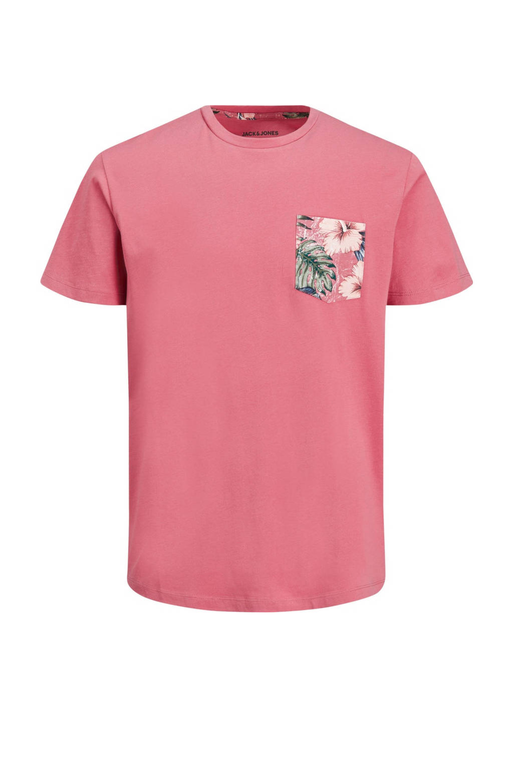JACK & JONES JUNIOR T-shirt Pock met printopdruk koraalrood, Koraalrood