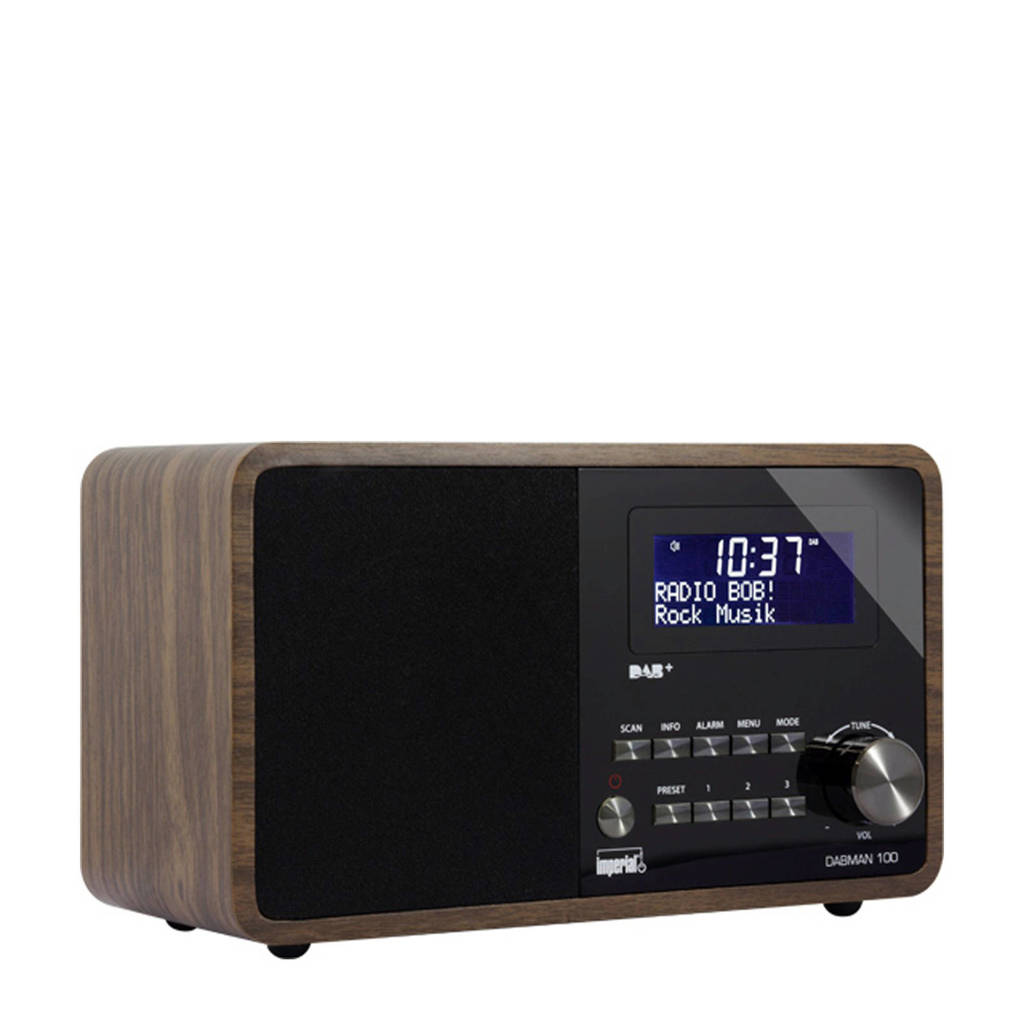 Imperial Dabman 100 DAB+ radio (hout), Zwart