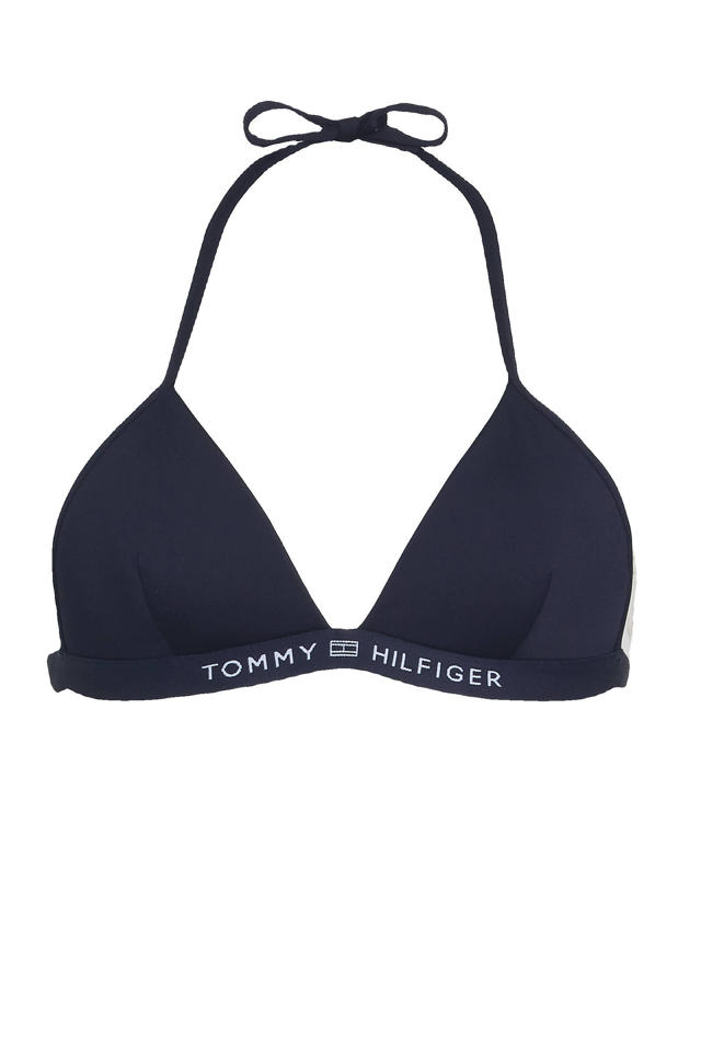 Ik heb het erkend tijdelijk uitbreiden Tommy Hilfiger voorgevormde triangel bikinitop donkerblauw | wehkamp