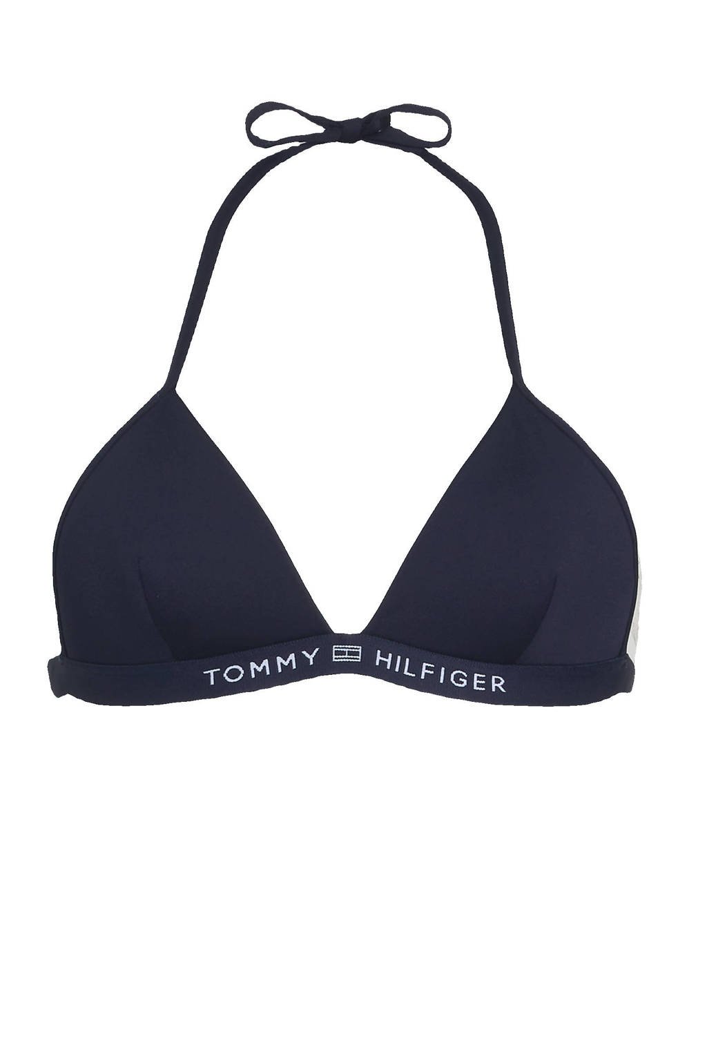 Molester Verzwakken Per ongeluk Tommy Hilfiger voorgevormde triangel bikinitop donkerblauw | wehkamp