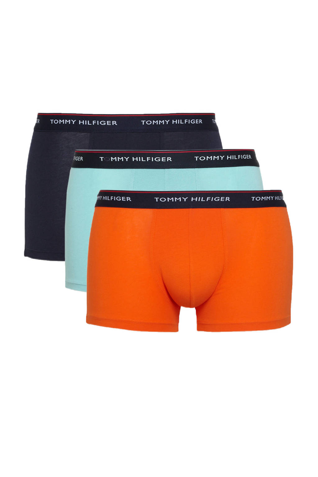 Tommy Hilfiger boxershort (set van 3), Oranje/donkerblauw/lichtblauw