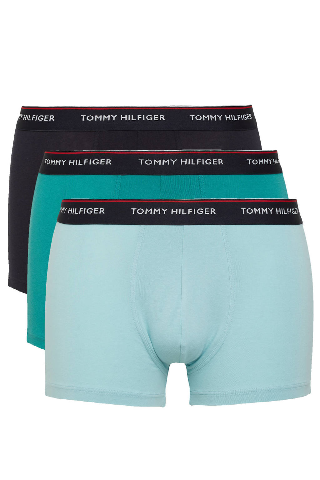 Tommy Hilfiger boxershort (set van 3), Donkerblauw/petrol/turquoise