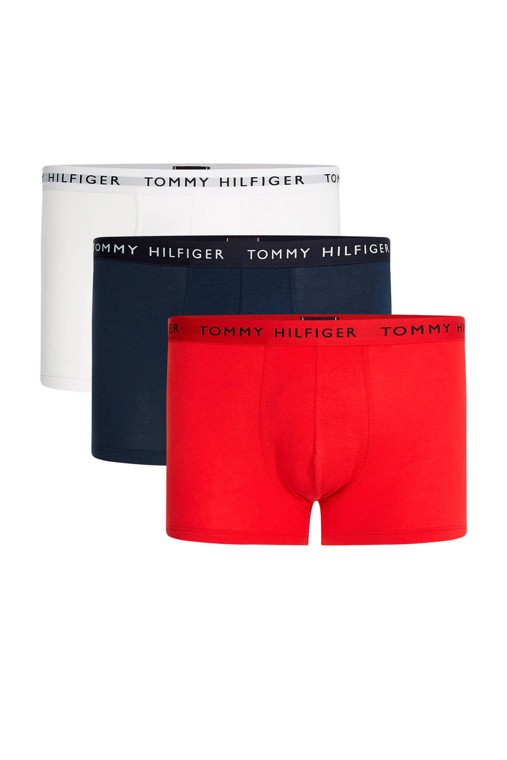 Tommy Hilfiger boxershort (set van 3), Rood/zwart/wit