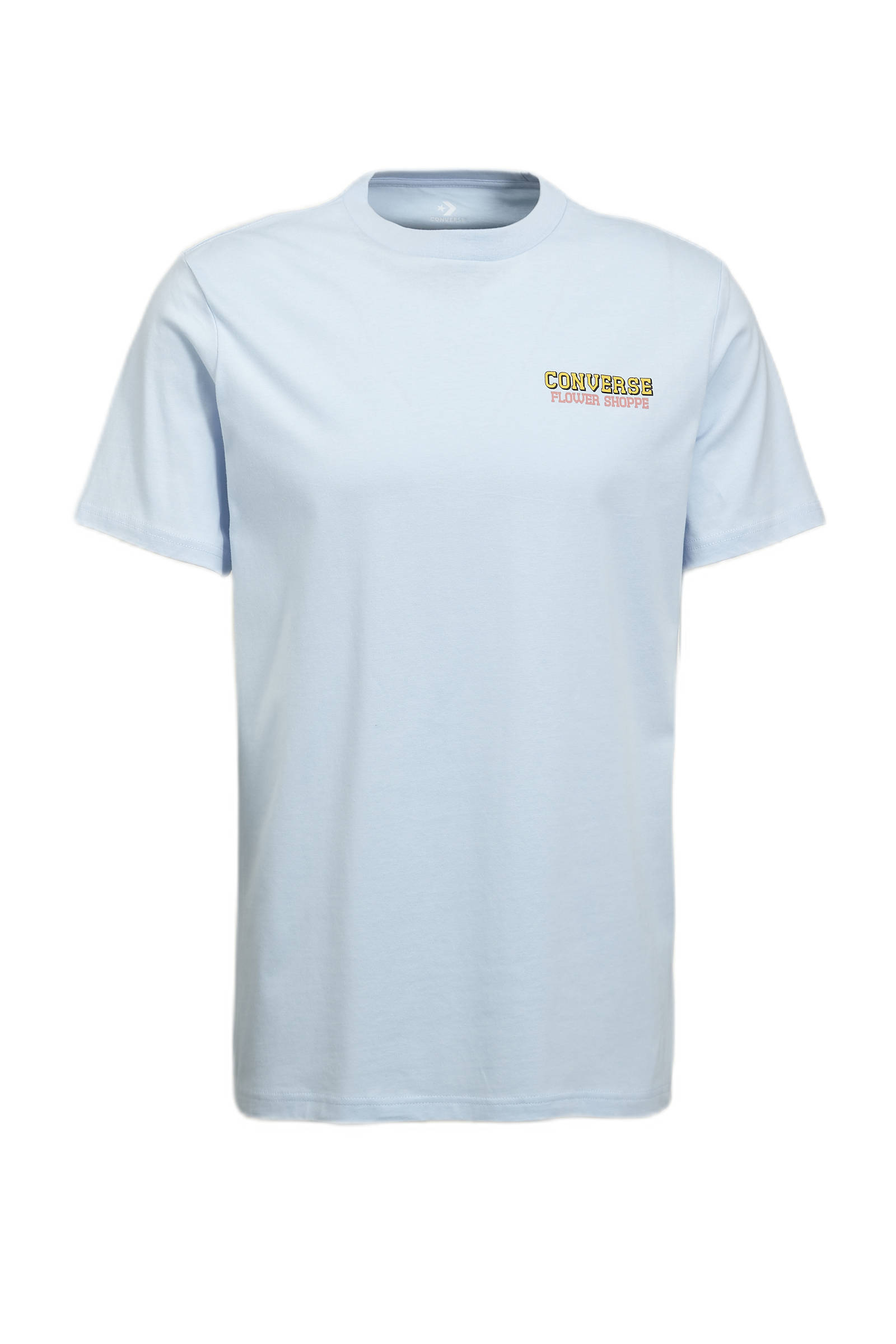 Converse T-shirt lichtblauw | wehkamp