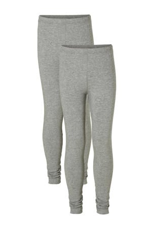 legging - set van 2 grijs melange