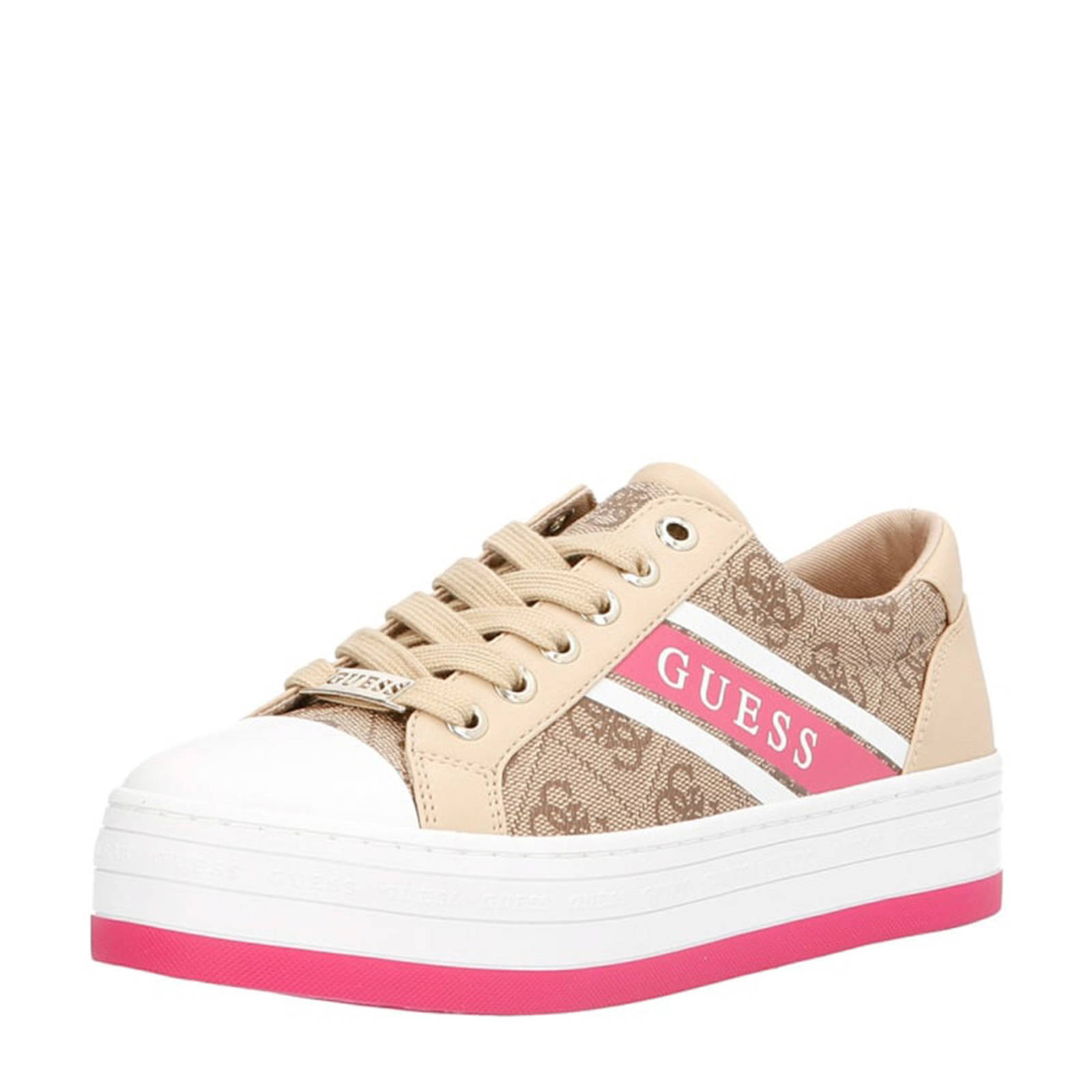 Barona plateau sneakers beige roze