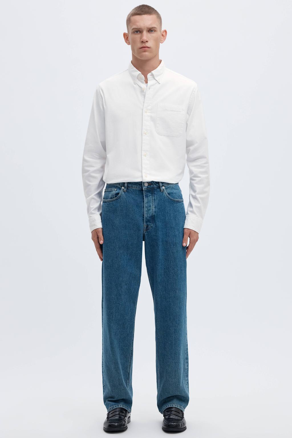 Selected regular fit overhemd SLHREGRICK-OX met katoen wit