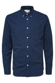 thumbnail: Selected regular fit overhemd SLHREGRICK-OX met katoen donkerblauw