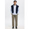 Selected gestreept regular fit overhemd SLHREGRICK-OX met katoen lichtblauw/wit
