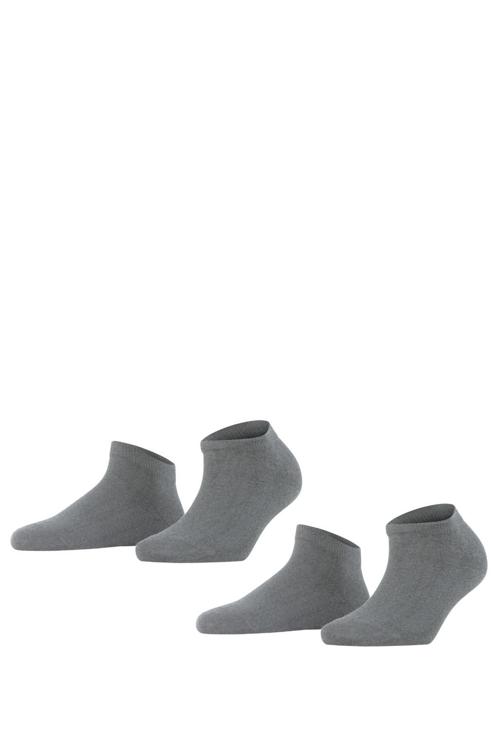 FALKE Happy DP sneakersokken - grijs (set van 2)