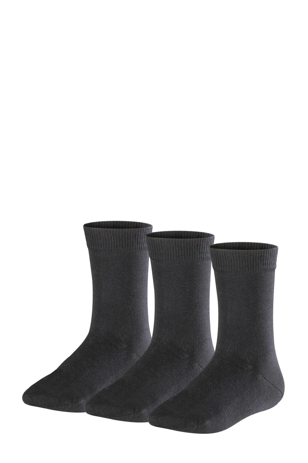 FALKE Family sokken - set van 3 zwart
