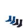 FALKE Happy Stripe sokken - zwart/blauw (set van 2)