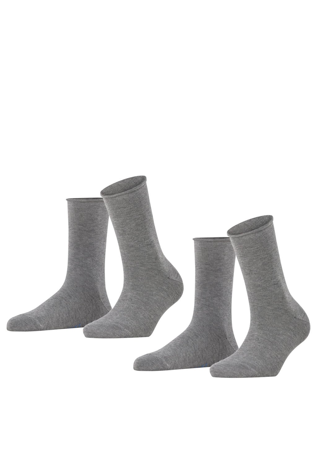 FALKE Happy sokken - grijs (set van 2)