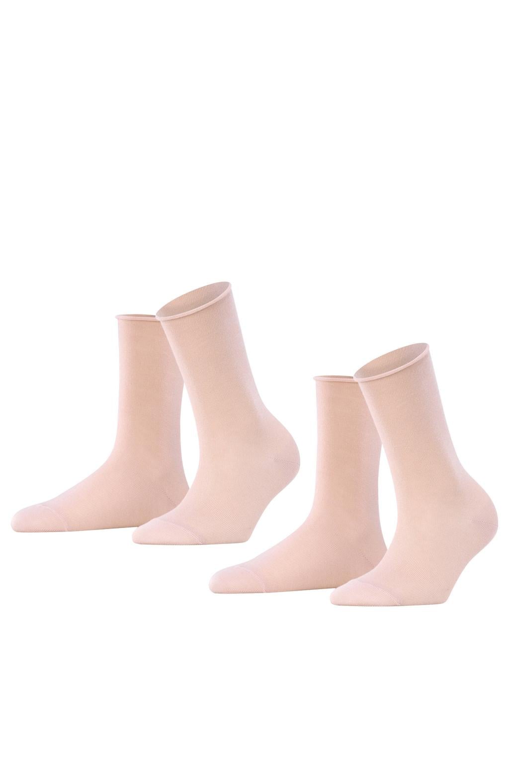 FALKE Happy sokken - lichtroze (set van 2)