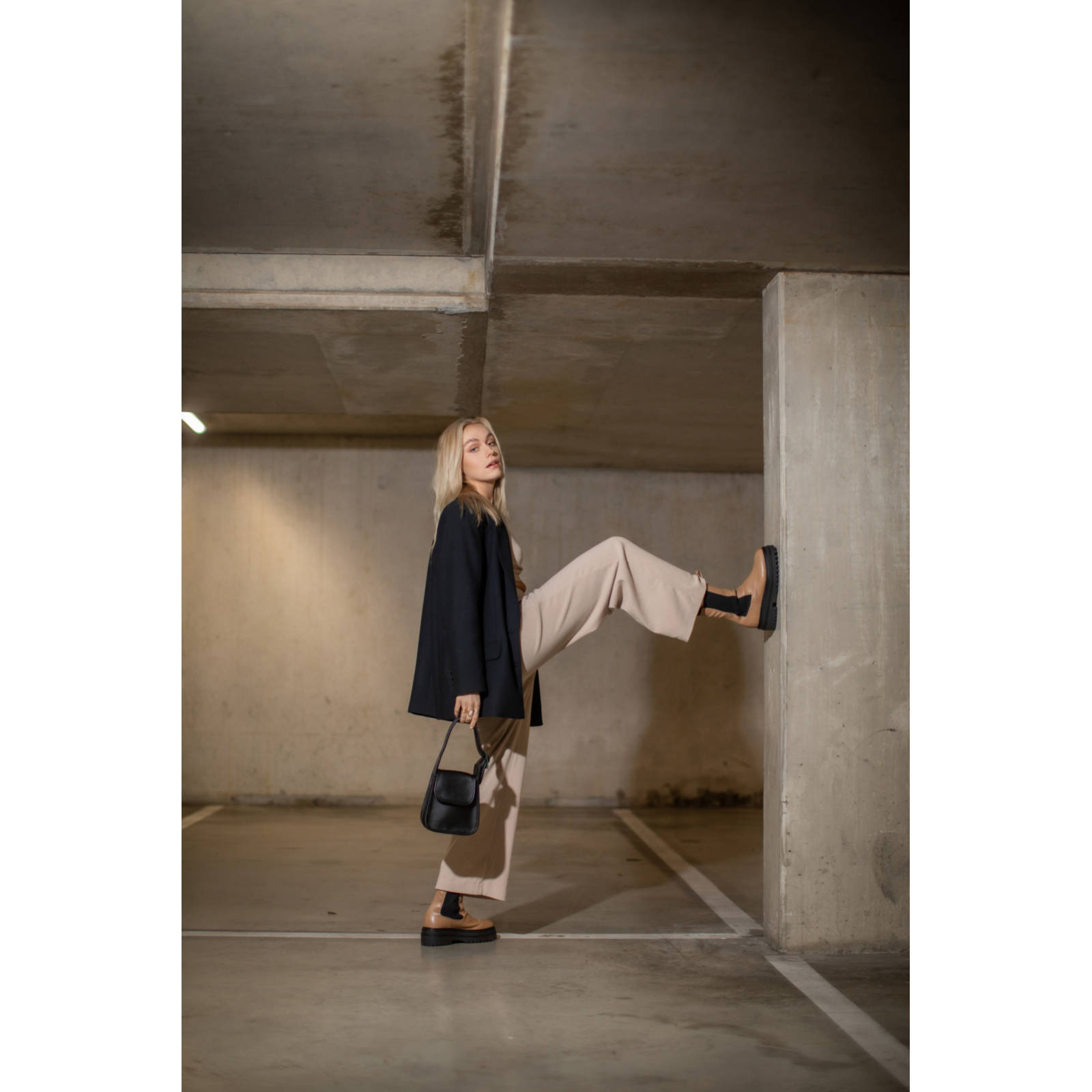 Sacha hoge leren chelsea boots camel | wehkamp