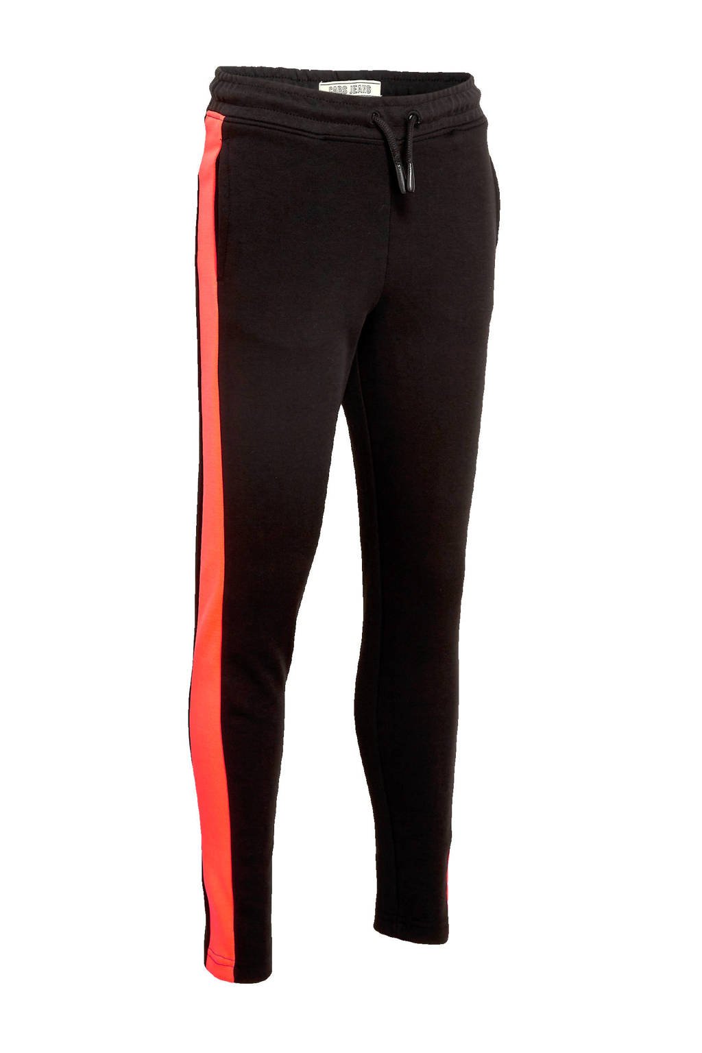 Zwart en oranje meisjes Cars regular fit joggingbroek Sheya van sweat materiaal met elastische tailleband met koord