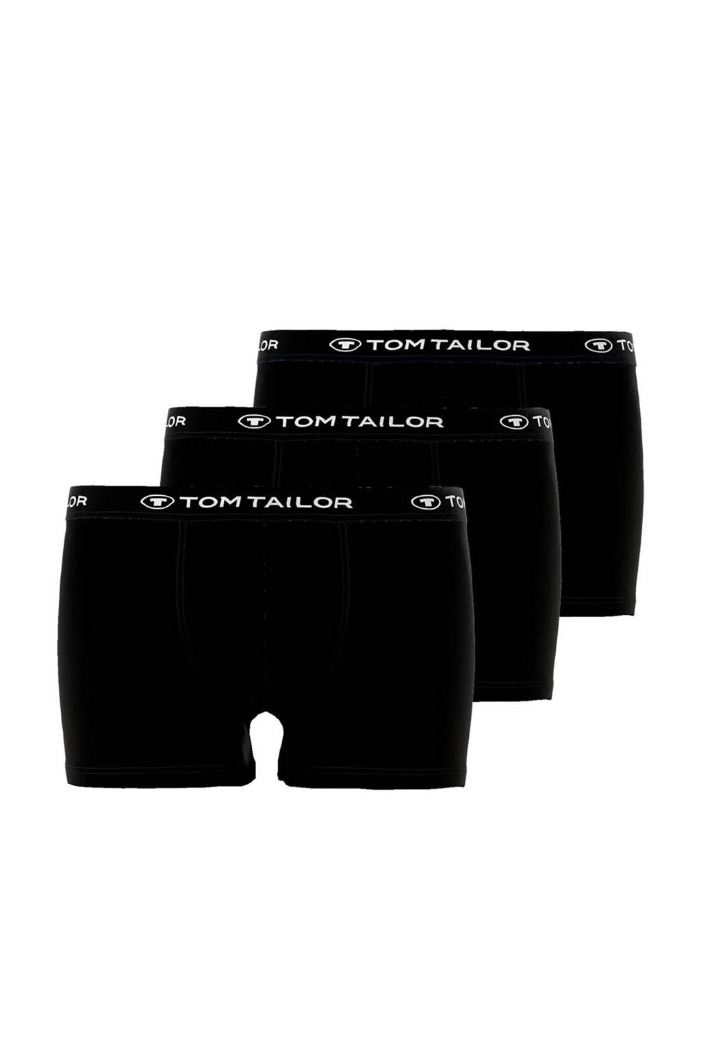 Tom Tailor boxershort (set van 3), Zwart