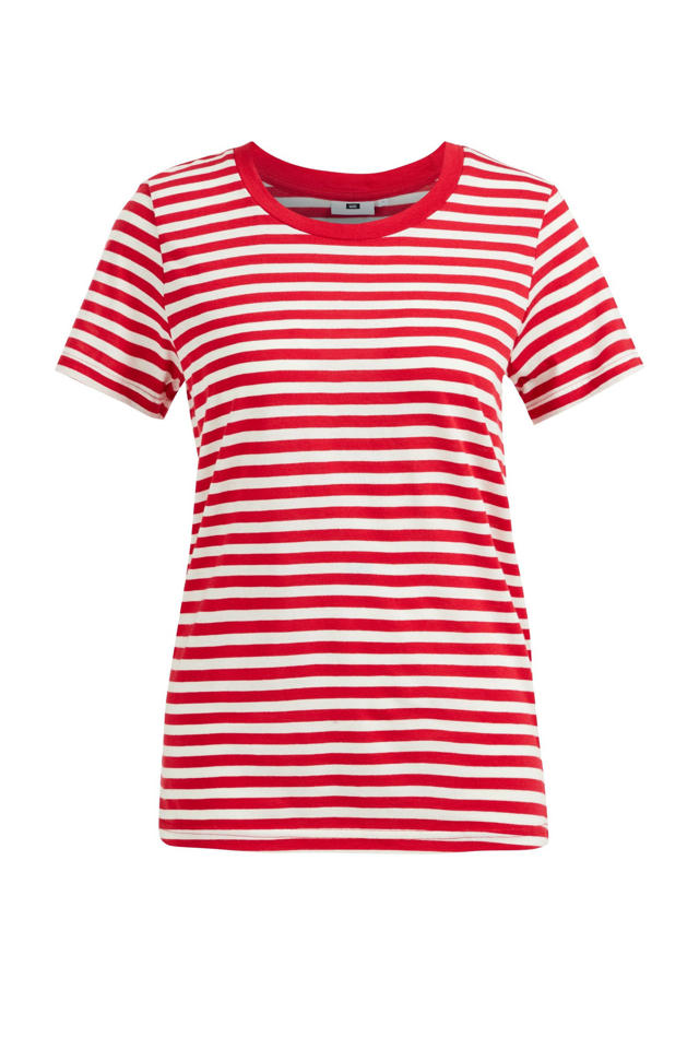 Vervelend noorden Verrijken WE Fashion gestreept T-shirt rood/wit | wehkamp