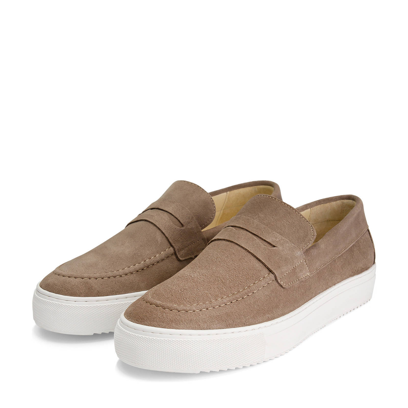 Goosecraft Christian Cupsole suède loafers bruin | wehkamp