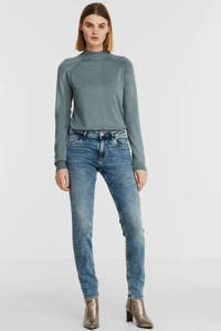 edc Women slim fit jeans donkerblauw, Donkerblauw