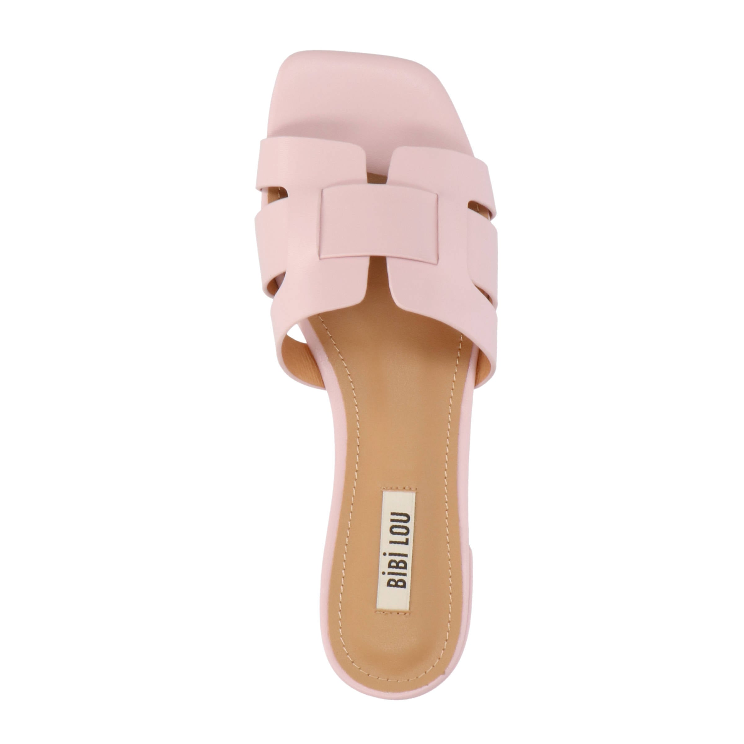 Bibi Lou Jellycremes leren slippers lichtroze | wehkamp