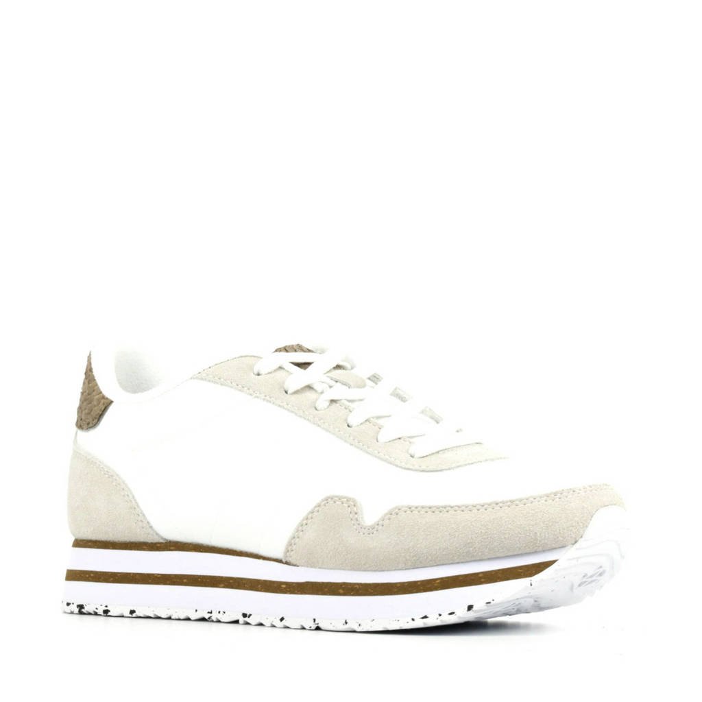 Woden Nora III Plateau suède sneakers wit wehkamp