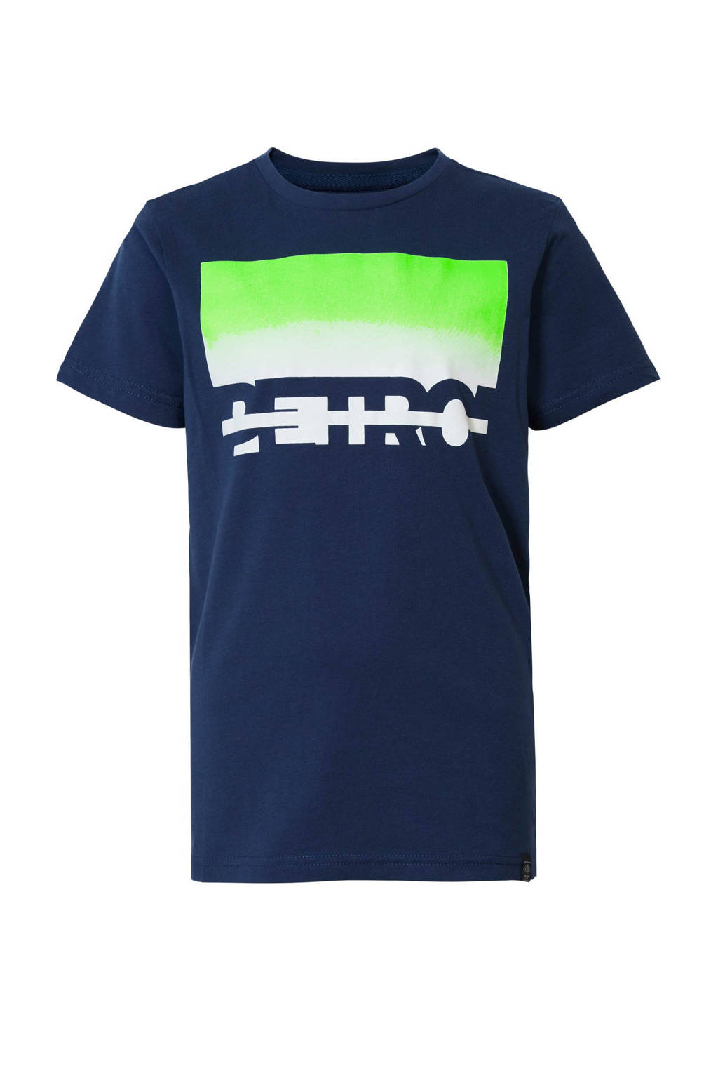 Petrol Industries T-shirt met printopdruk donkerblauw, Donkerblauw