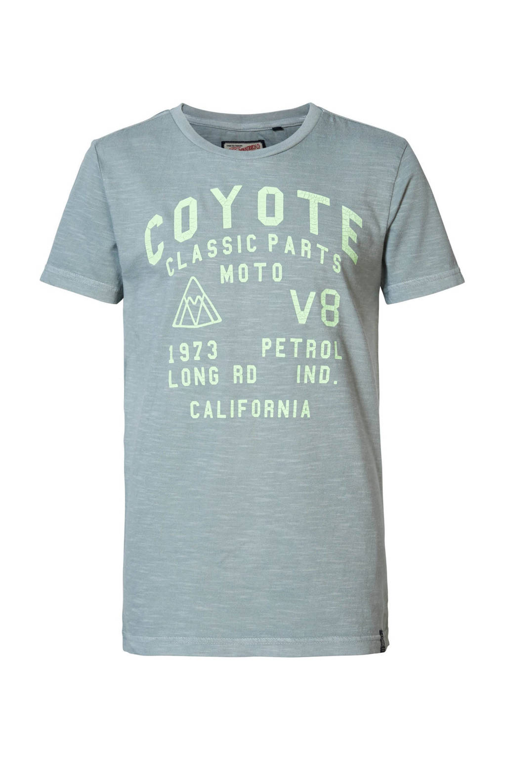 Petrol Industries T-shirt met tekst zachtgroen, Zachtgroen
