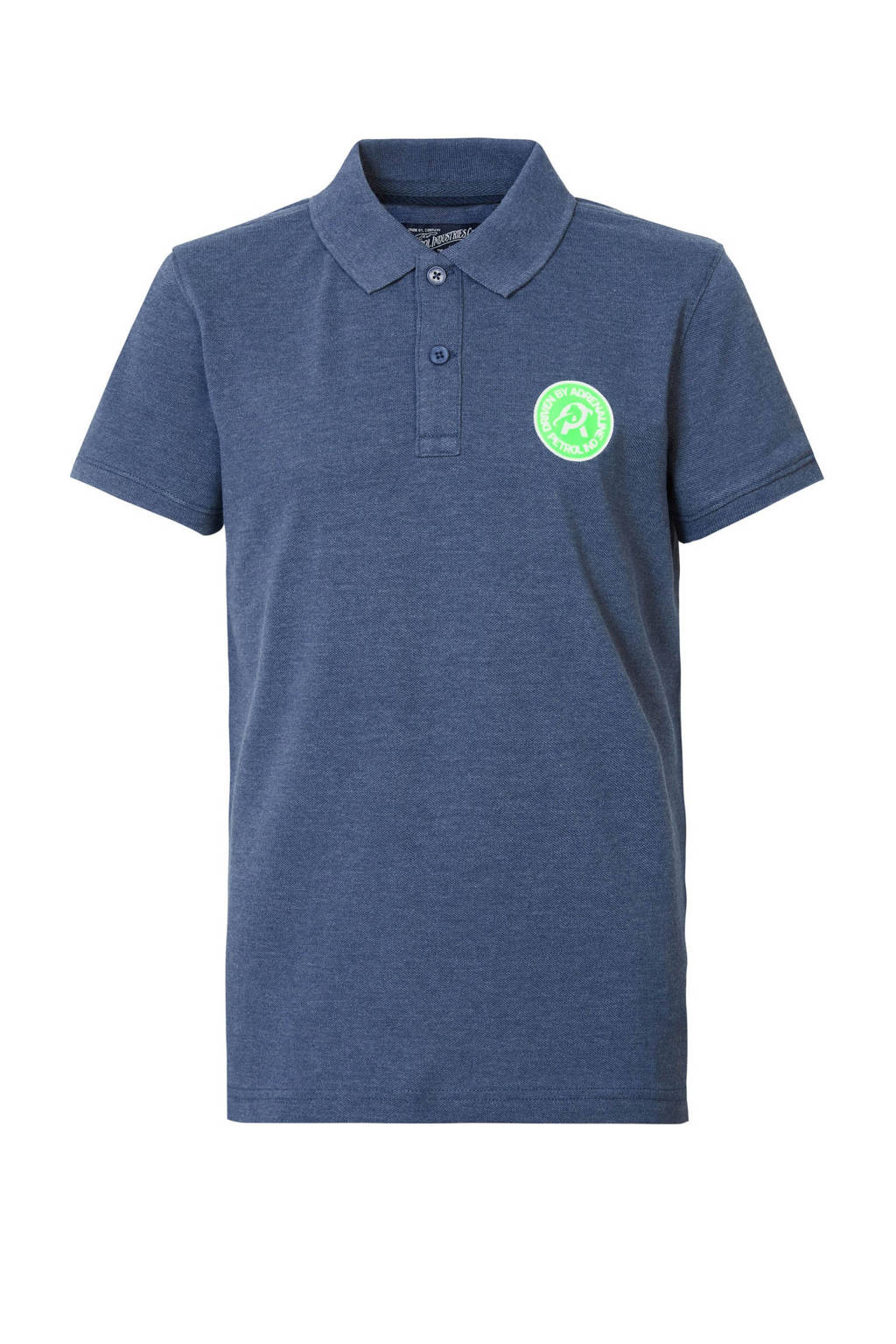 Petrol Industries polo met printopdruk blauw, Blauw
