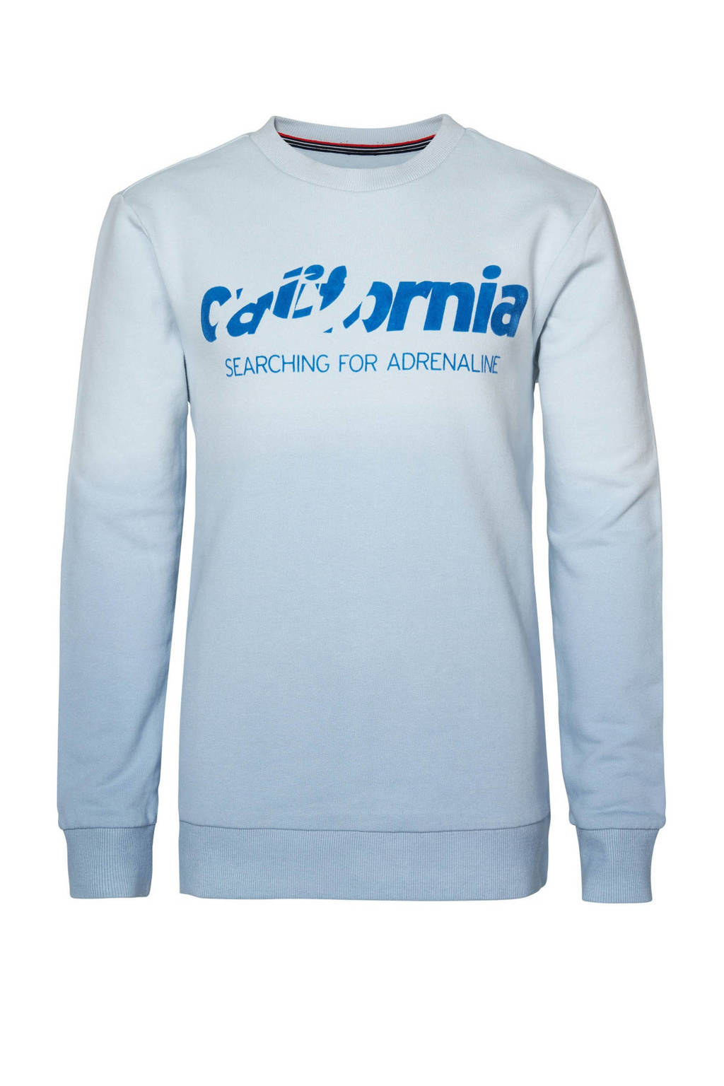 Petrol Industries dip-dye sweater lichtblauw, Lichtblauw