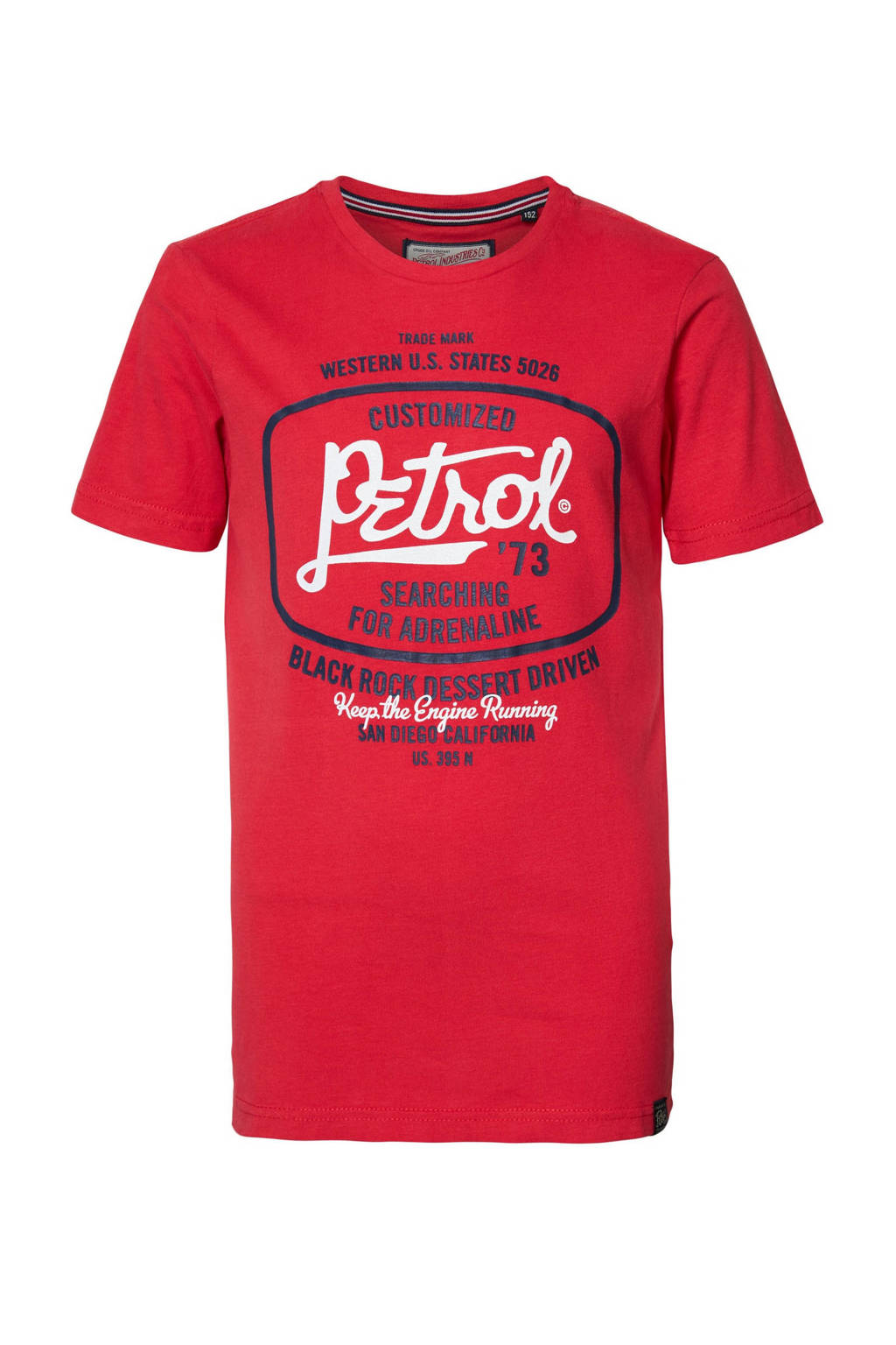 Petrol Industries T-shirt met logo rood, Rood