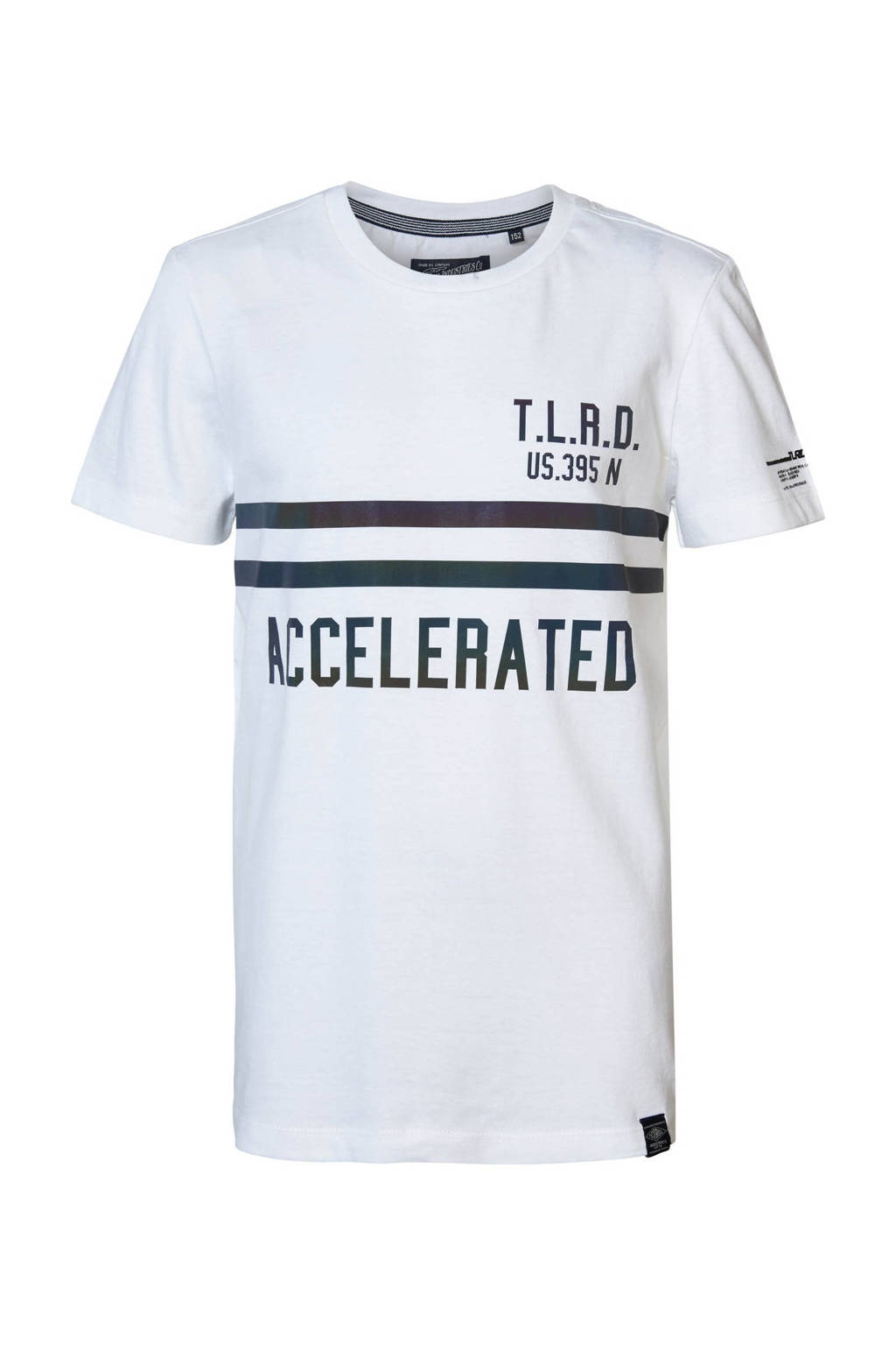 Petrol Industries T-shirt met printopdruk wit/donkerblauw, Wit/donkerblauw