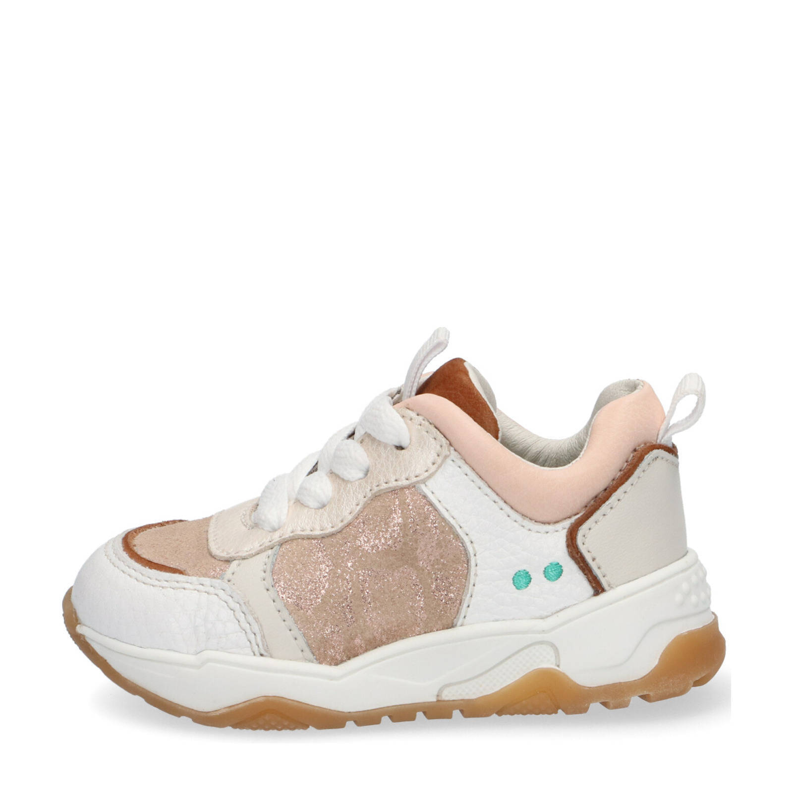Bunnies Charly Chunky leren chunky sneakers lichtroze | wehkamp