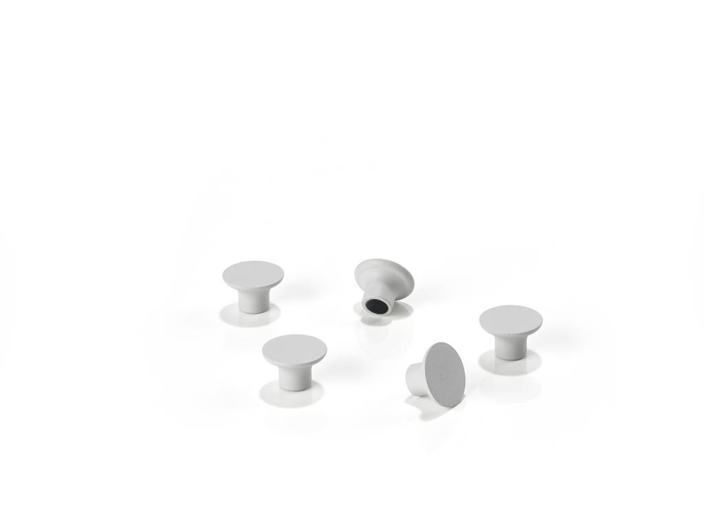 Zone magneten (set van 5), Zacht grijs