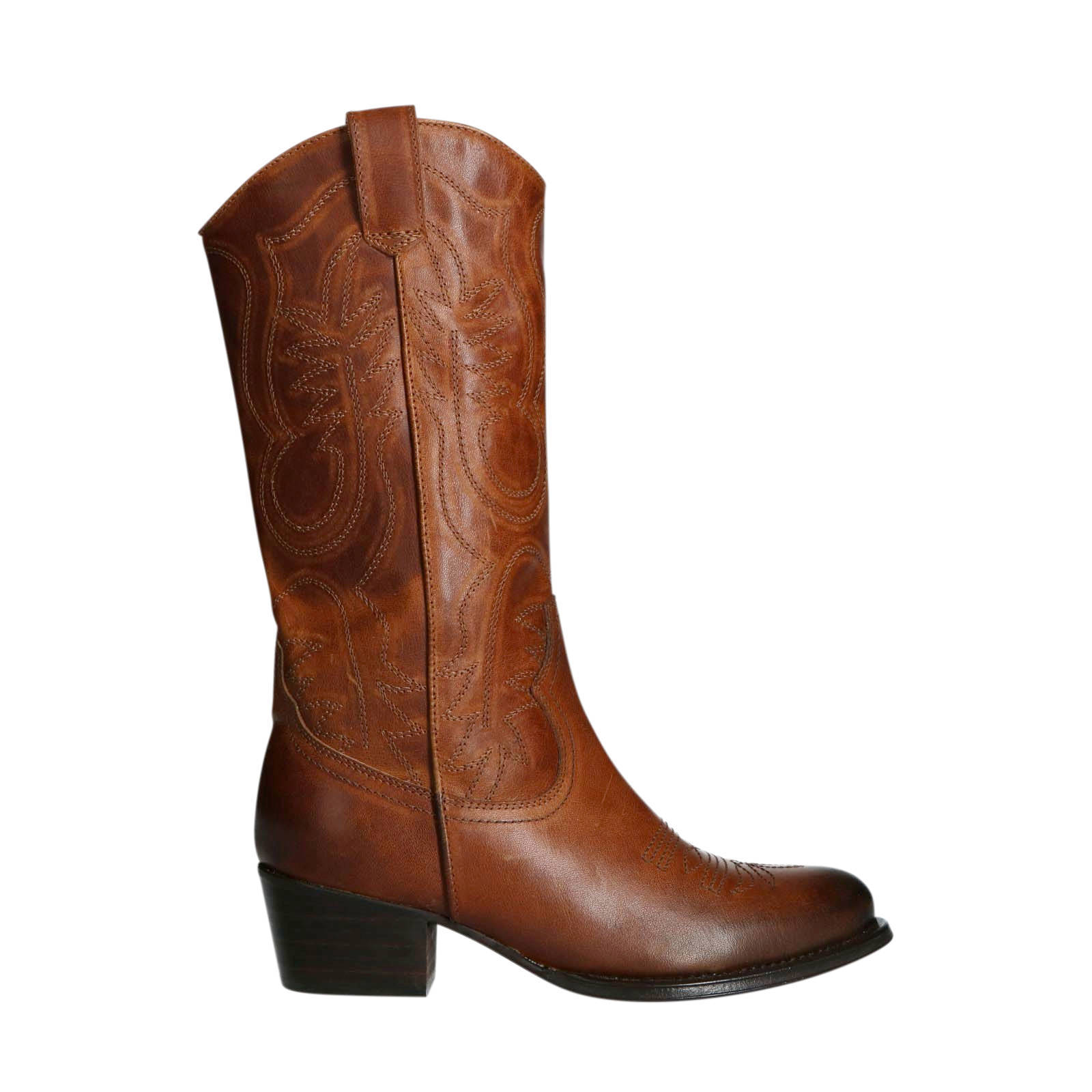 Sacha leren cowboylaarzen cognac | wehkamp