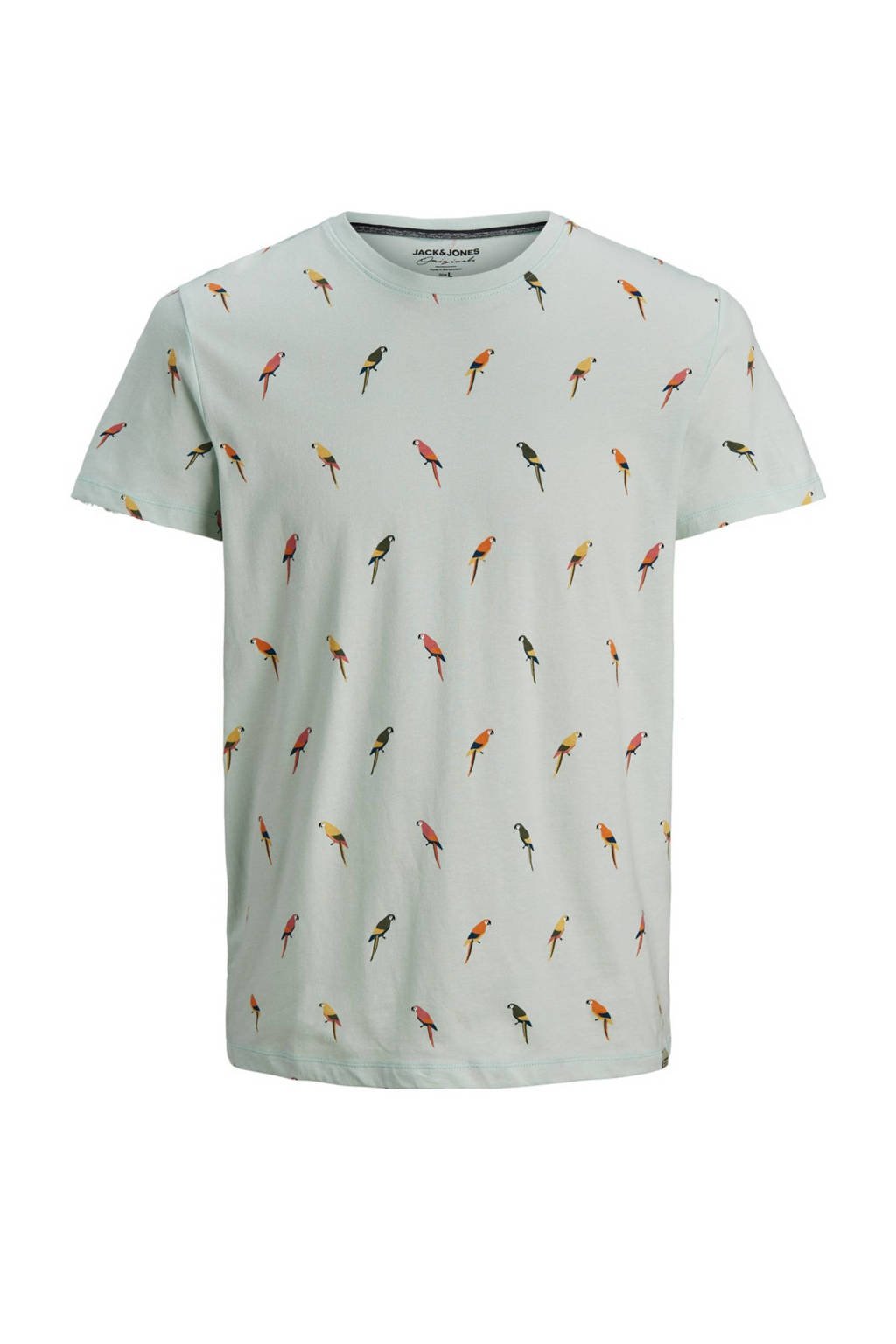 JACK & JONES JUNIOR T-shirt Playa met all over print lichtblauw, Lichtblauw