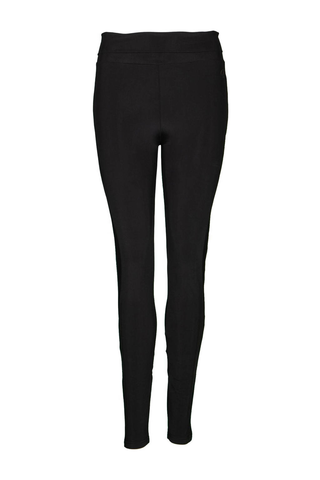 Zwarte dames Papillon sportlegging van polyester met slim fit, regular waist en elastische tailleband