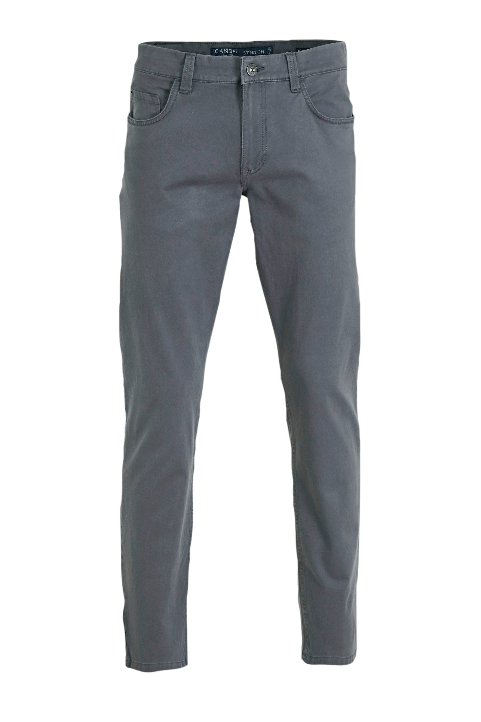 C\u0026A Canda regular fit broek antraciet | wehkamp