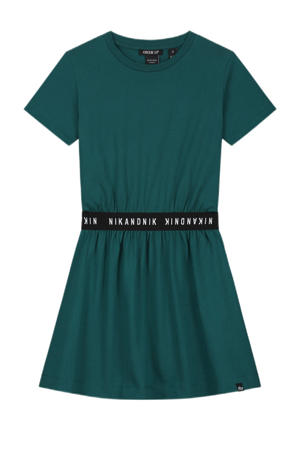 jurk Adelia Dress warm donkergroen