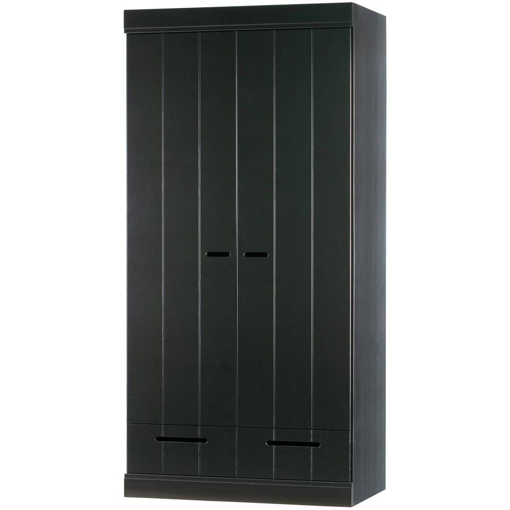WOOOD Connect Kledingkast 2-Deurs met lade - Grenen - Dust - 195x94x53